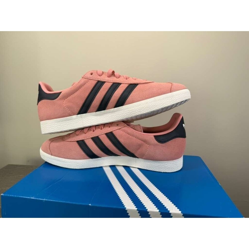 Adidas Gazelle Athletic Sneakers Shoes Pink Black White JH5388 Men Sizes 9M